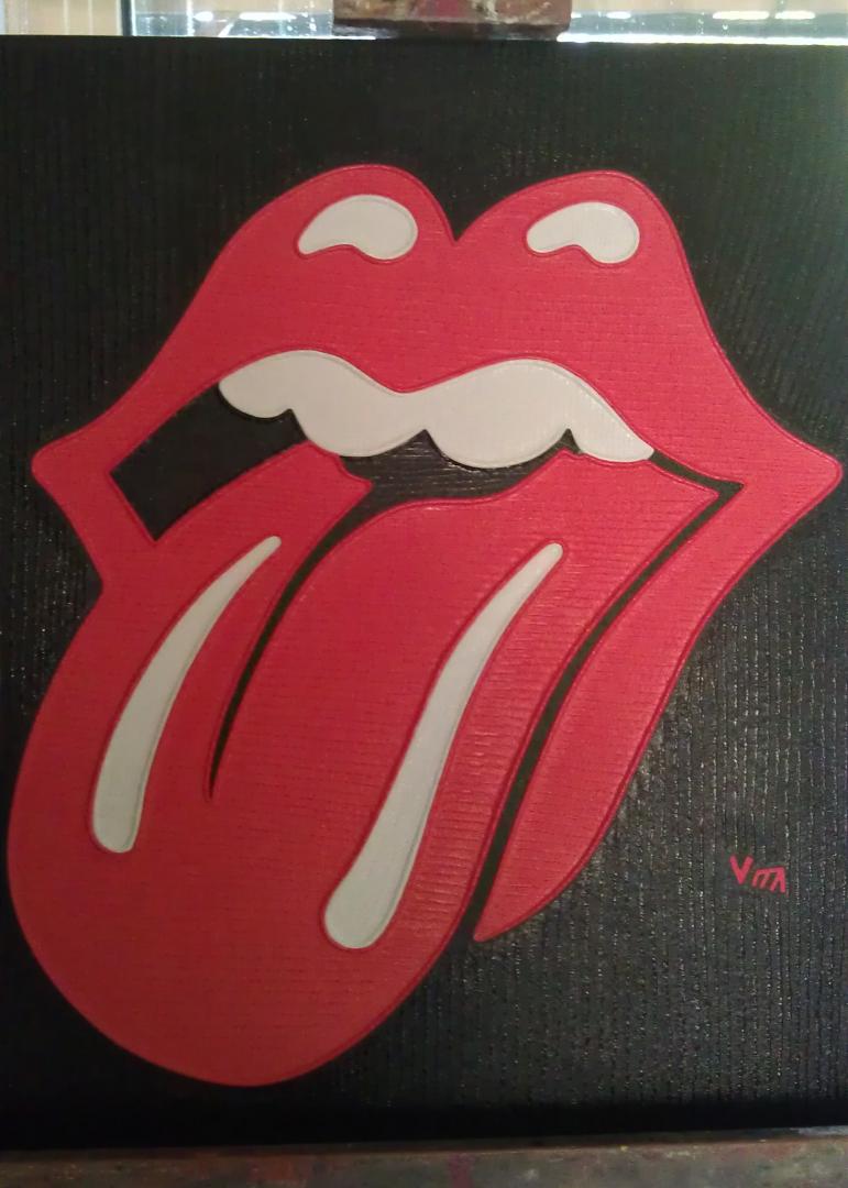 Rolling Stones tong - schilderij van Vita | Dick Vittali
